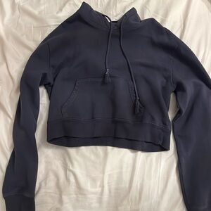 Navy cropped brandy hoodie